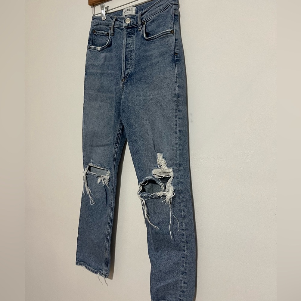 Agolde Riley High Rise Crop Jean Size 25 - Picture 8 of 10